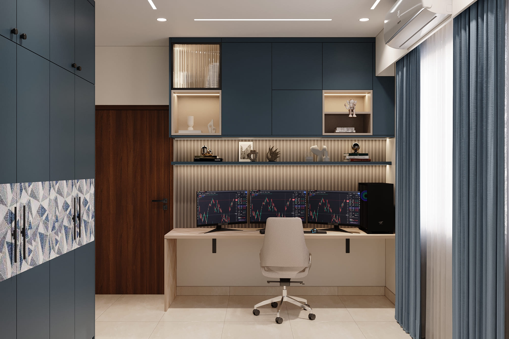 Warm Neutrals, Brass Accents and Carved Detail — image 10